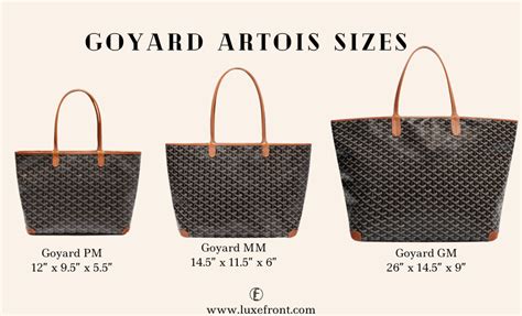 different size goyard totes|goyard size pm or gm.